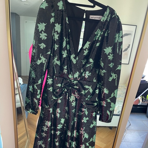 Self Portrait Palm Tree Sequin Dress - Picture 6 of 7